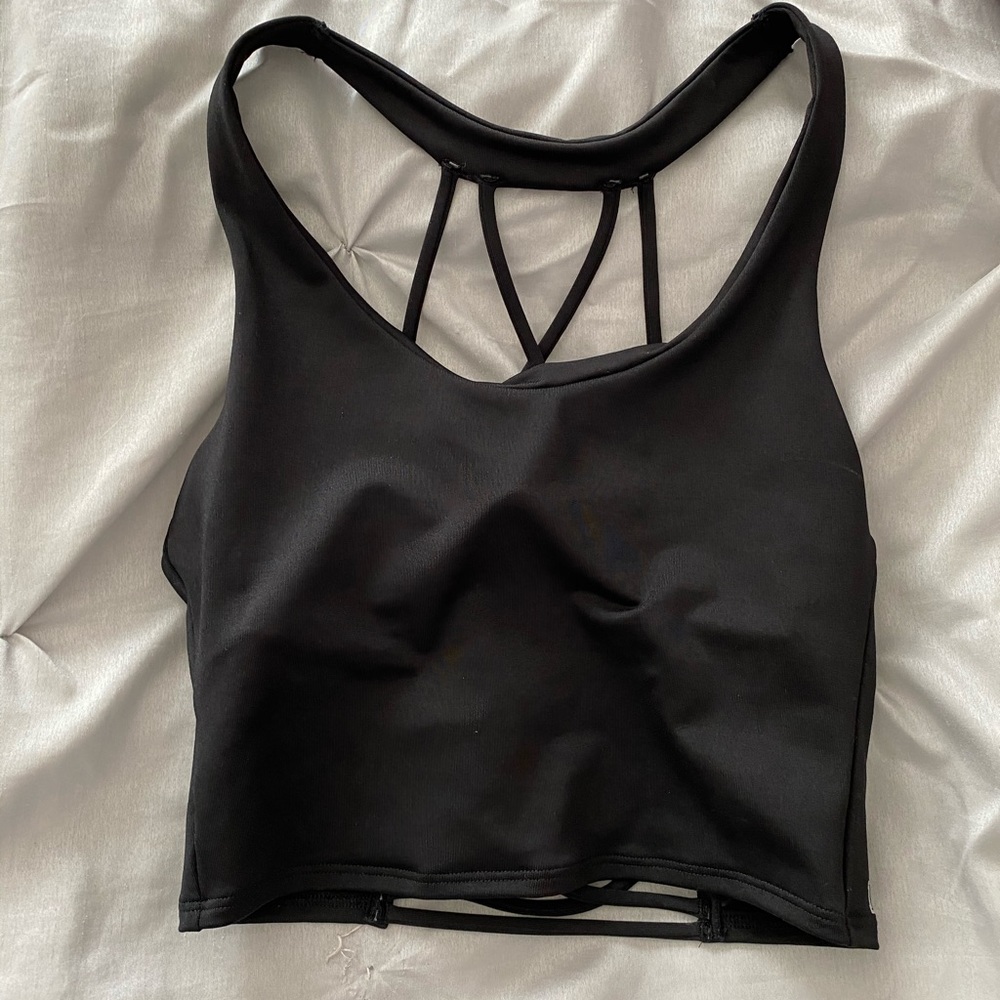 Crop top with lace-up back